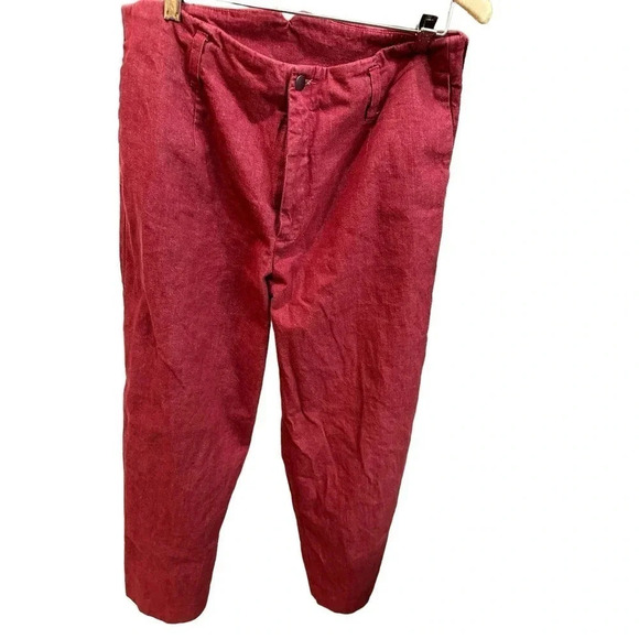 J. Peterman Women's Red Straight Leg Chino Pant Size 12 - Picture 1 of 5